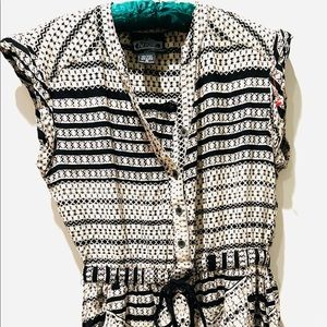 Black and white boho dress